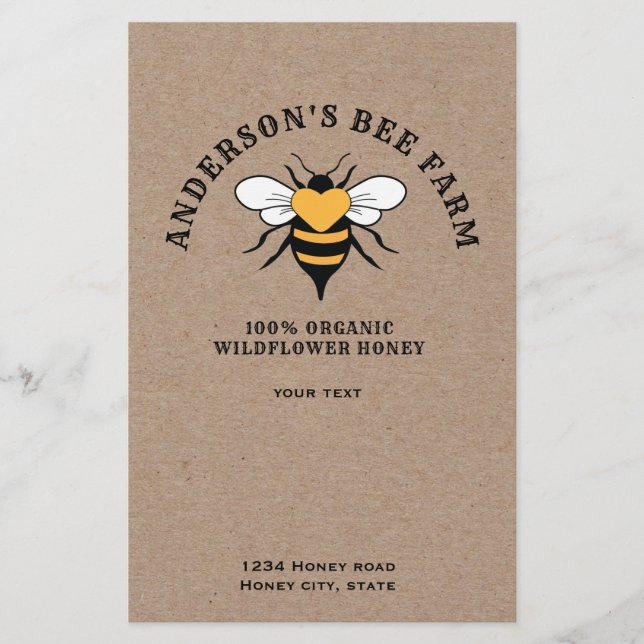 Flyer Kaft vintage abelha design. (Frente)