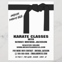 Karate Belt, publicidade de classe Karate
