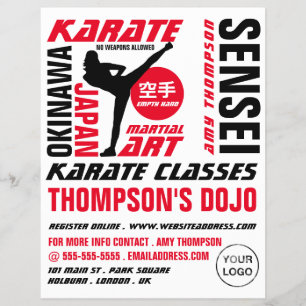 Flyer Karate Design, classes Karate