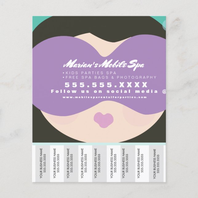 Flyer Kids Spa Business Party Alugueres Para Bandeiras (Frente)