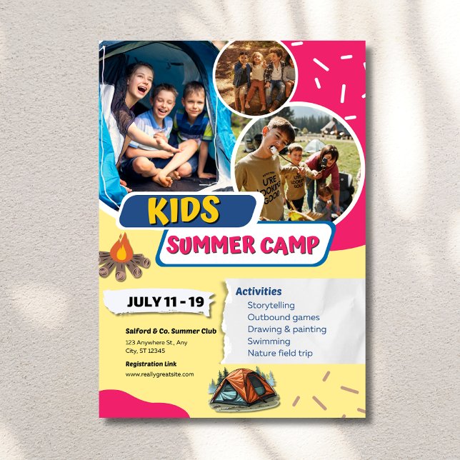 Flyer Kids Summer Camp Flyer, Kids Bootcamp Summer (Criador carregado)