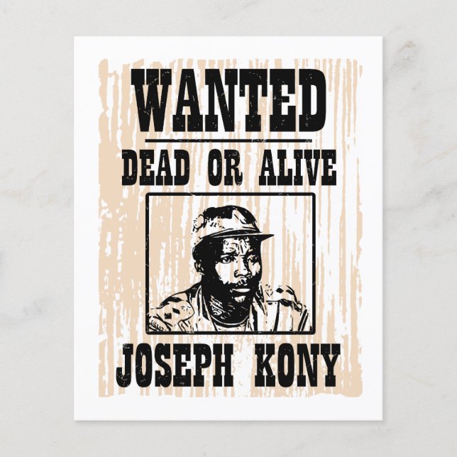 Flyer Kony 2012 Joseph Kony queria Poster (Frente)