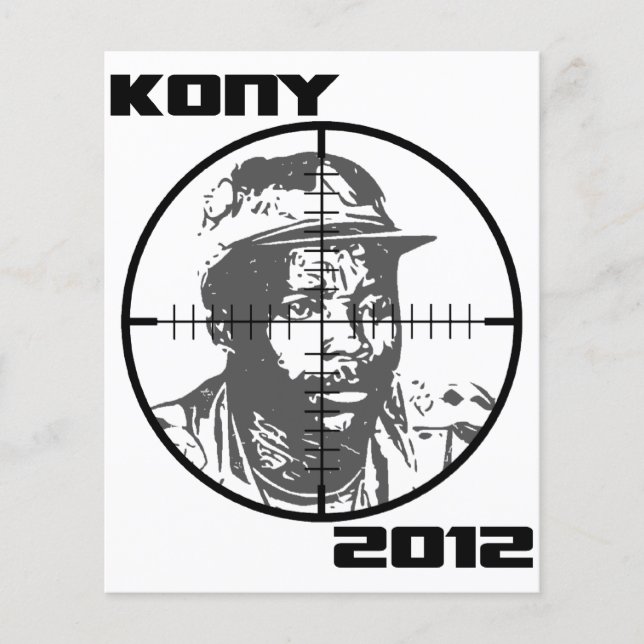 Flyer Kony 2012 Joseph Kony Target Cruzamentos (Frente)