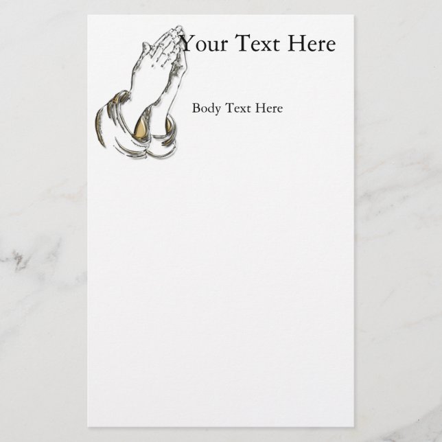 Flyer KRW Modelo de pano médio de mão de oração (Frente)