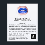 Flyer Lábios Azuis, Agência de Modelagem, Agente Modelo<br><div class="desc">Lábios Azuis,  Agência De Modelagem,  Folhetos De Publicidade De Agentes Modelos Pela Loja Cartão de visita.</div>