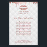 Flyer Lábios Dourados do Artista Rosa do Makeup Salão de<br><div class="desc">Arranjando os Lábios Dourados do Artista Rosas da Bela Moderna Brochuras Salônicas.</div>