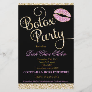 Flyer lábios Sparkle de Partido Botox 311