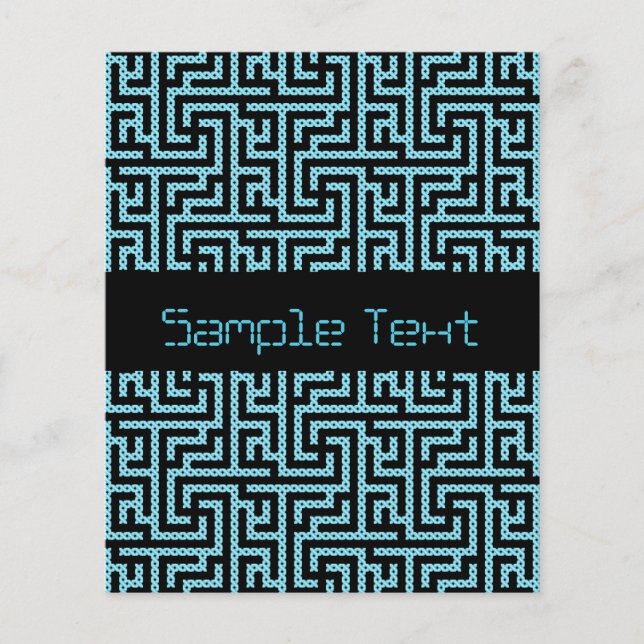 Flyer Labirinto Azul e Preto (Frente)