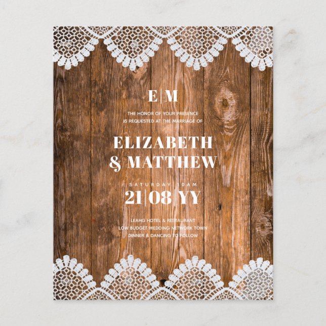 Flyer Lace Rustic Lace, FLYERS, o mais baixo orçamento d (Frente)