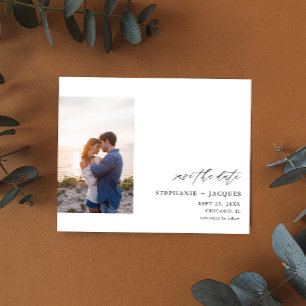 Flyer Lado do Orçamento V Foto Moderna Salvar Data