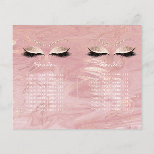 Flyer Lâmpada Rosa Manteiga Maquiagem Oculares