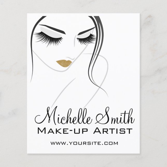 Flyer Lâmpadas longas de face Extensões de lash (Frente)