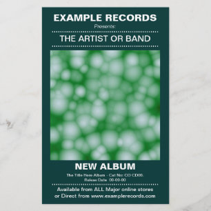 Flyer Lançamento de Novo Álbum - Verde Escuro
