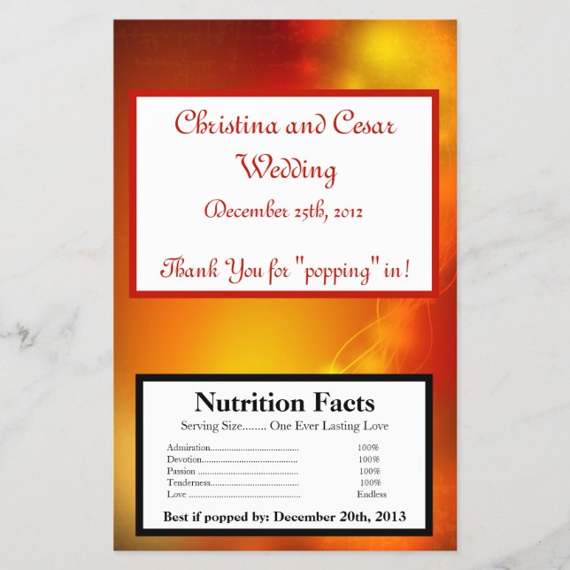 Flyer Lanterna Marroquina do Microwave Popcorn Wrapper (Frente)