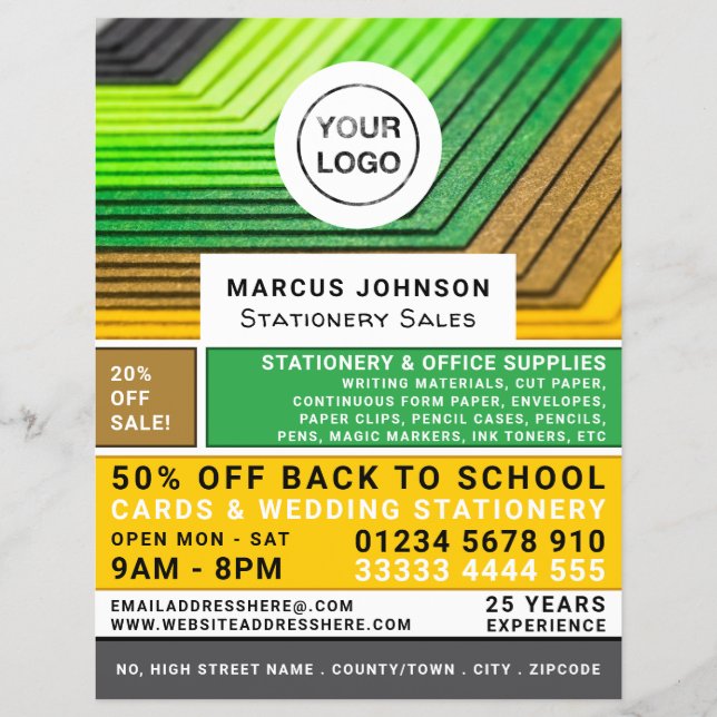 Flyer Lápis, Papelaria e Material de Escritório, Carta (Frente)