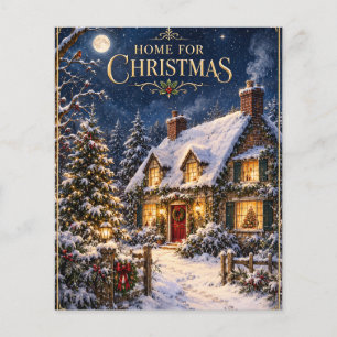 Flyer Lar Aconchegante para o Natal, Casa Elegante na Ne
