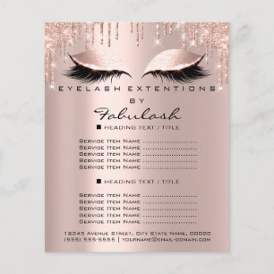 Flyer Lash de faísca cor-de-rosa de salão