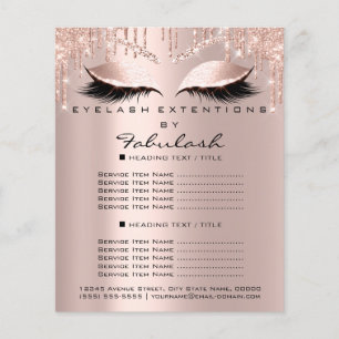 Flyer Lash de faísca de salão marrom