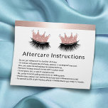 Flyer Lash Queen Eyelash Extensões Rosa Dourado depois d<br><div class="desc">Extensões Eyelash Rosa de Instruções de Pós-Cuidados de Borda Dourada.</div>