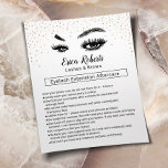 Flyer Lashes e Brocas Eyelash Após Instrução<br><div class="desc">Lashes Maqueiam Artista Depois Dos Folhetos De Instrução.</div>