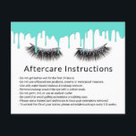 Flyer Lashes Maquiagem Artista Moderna Pingos De Teal Ap<br><div class="desc">As Lashes Maqueiam O Artesanato Moderno Derrame De Teal Após As Instruções De Cuidados.</div>