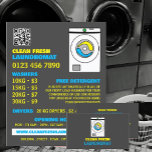 Flyer Lava-Branca, Lava-Morte, Serviço de Limpeza<br><div class="desc">White Washer,  Laundromat,  Folheto de Publicidade de Serviço de Limpeza pela Loja de Cartão de visita.</div>