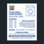 Flyer Lava-Desenhos Azul, Lava-Mata, Serviço de Limpeza<br><div class="desc">Blue Sketch Washer,  Laundromat,  Folheto de anúncio de serviço de limpeza pela Loja de Cartão de visita.</div>
