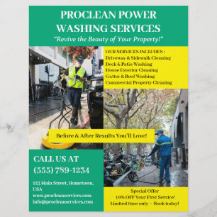 Flyer Lavagem Personalizada com Hidrojato