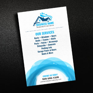 Flyer Lavagem Profissional com Hidrojato Limpeza Poderos