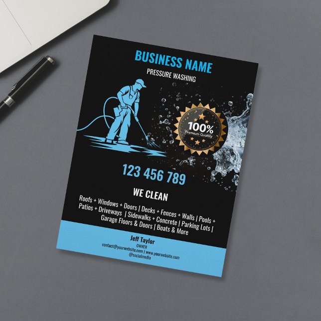 Flyer Lavagem Profissional de Casas com Hidrojateamento (Criador carregado)