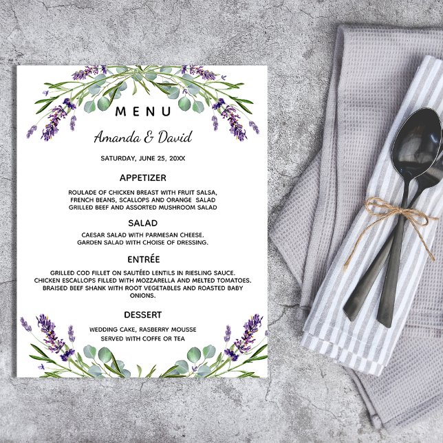 Flyer Lavanda de Casamento Eucalyptus verde orçamento (Criador carregado)