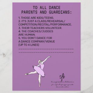 Flyer Lavanda de Ovinos do Lembrete-Pai da Dança