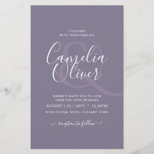 Flyer LAVANDA ORÇAMENTAL Casamento Monocromático Dusty