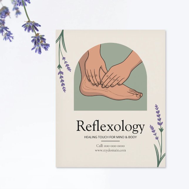 Flyer Lavanda - Reflexologia (Lavender - Reflexology Flyer)