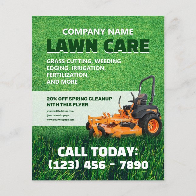Flyer Lawn care grass lawn mower  (Frente)