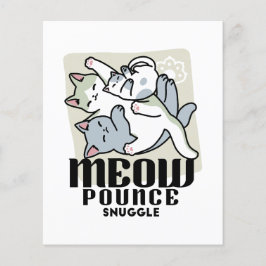 Flyer Lazer - Design de Gatos Preguiçosos