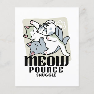 Flyer Lazer - Design de Gatos Preguiçosos