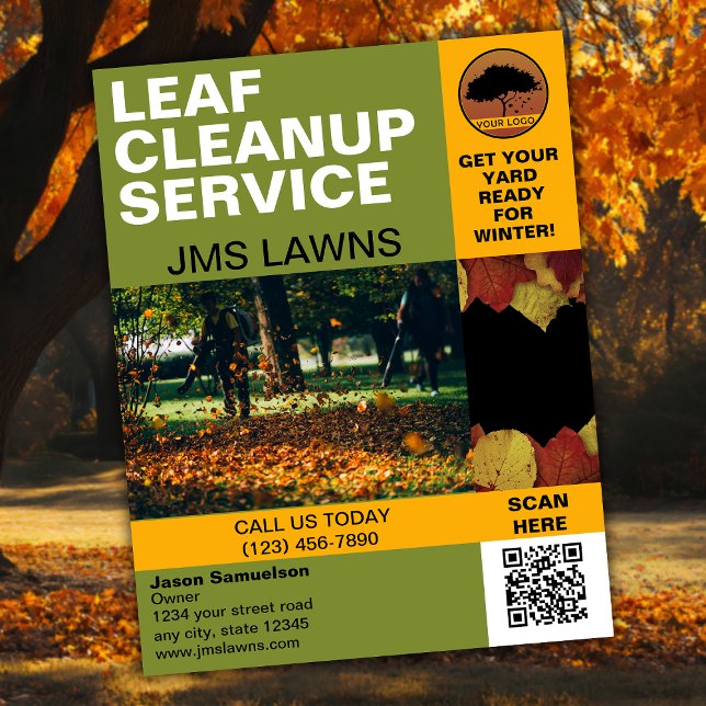 Flyer Leaf Raking and Cleanup (Criador carregado)