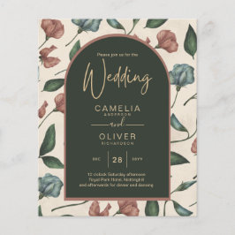 Flyer Leah G Emerald Green Terracotta Casamento outono D