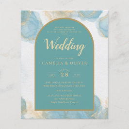 Flyer Leah G INK Vidro do mar Turquesa Teal Dourado CONV