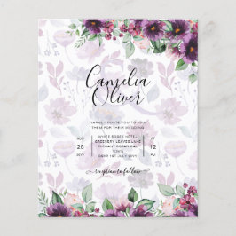 Flyer Leah G Plum Purple Berry Floral Casamento Fall Win