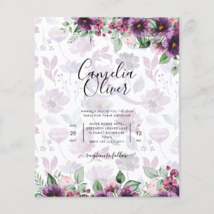 Flyer Leah G Plum Purple Berry Floral Casamento Fall Win