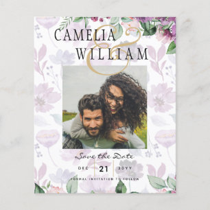 Flyer Leah G Plum Purple Berry Floral Casamento Fall Win