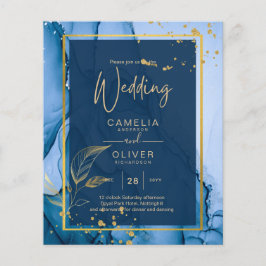 Flyer LeahG® Azul Marinho Dourado Tinta Alcoólica Casame