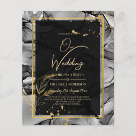 Flyer LeahG® Convite de Casamento com Tinta Alcoólica Do