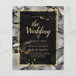 Flyer LeahG® Convite de Casamento com Tinta Alcoólica Do