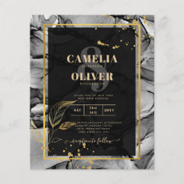 Flyer LeahG® Convite de Casamento com Tinta Alcoólica Do