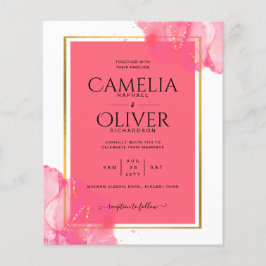 Flyer LeahG Salmão PINK GOLD CASAMENTO Tinta de Álcool