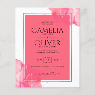 Flyer LeahG Salmão PINK GOLD CASAMENTO Tinta de Álcool