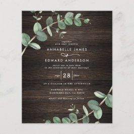 Flyer legenda de eucalipto verde orçamento casamento de 